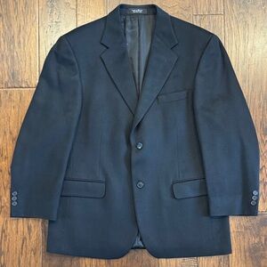100% Pure Cashmere Luxury Black 2-button Blazer sz 42S